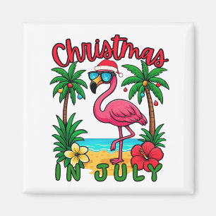 Íman Flamingo de Natal em Julho