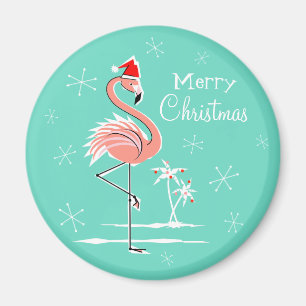 Íman Flamingo de Natal Merry Magno