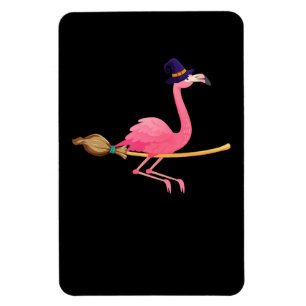 Íman Flamingo Feiticeiro Flamingo Engraçado Halloween