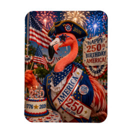 Íman Flamingo Feliz 250º Aniversário América 4 de Julho