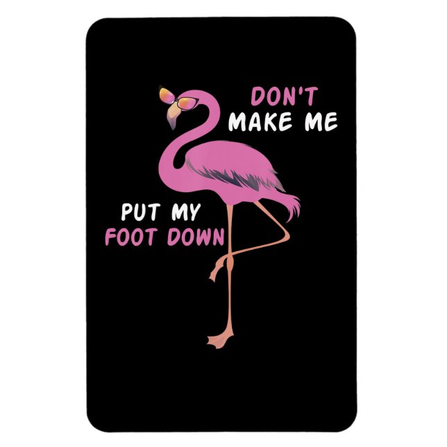 Íman Flamingo | Flamingo Com Óculos Não Me Faça Colocar (Vertical)