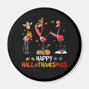 Íman Flamingo Flamingo Happy HalloThanksmas