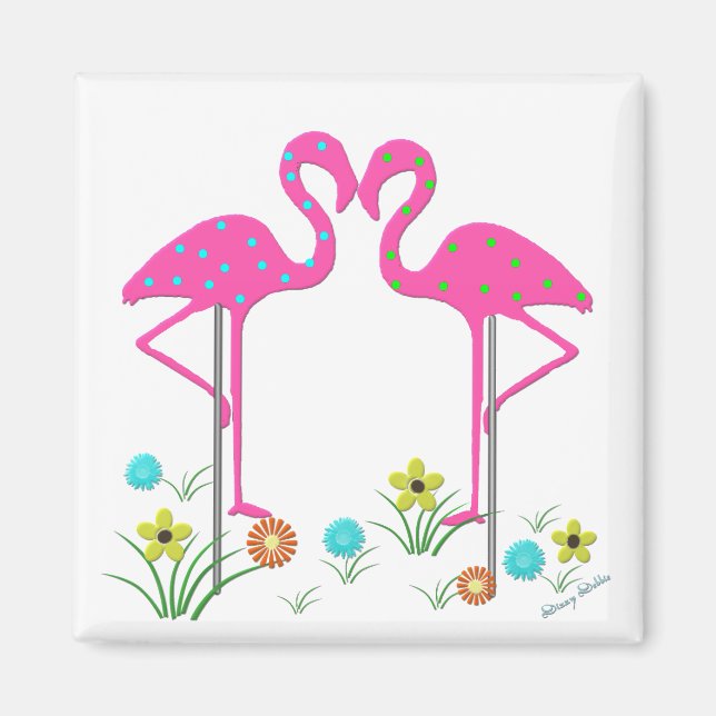 Íman Flamingo Garden Magnet (Frente)