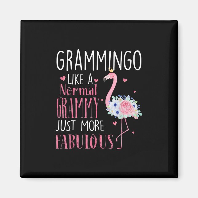 Íman Flamingo Grammingo Como Um Grammy Normal Engraçado (Frente)