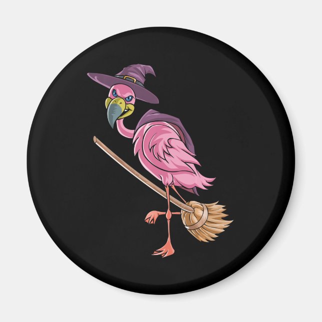 Íman Flamingo | Halloween Flamingo Witch ScarParty (Frente)