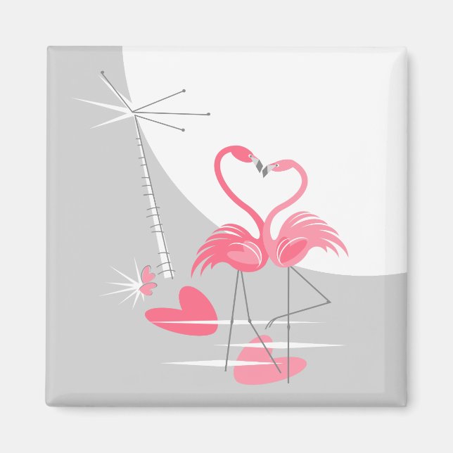 Íman Flamingo Love Large Moon Magline (Frente)