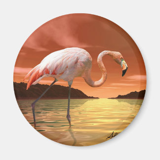 Íman Flamingo Magnet, Rosa,