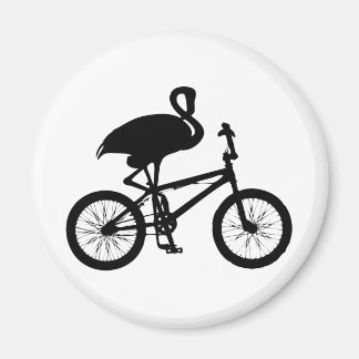Íman Flamingo na Silhueta Bicicleta