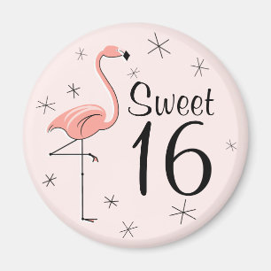 Íman Flamingo Pink Sweet 16 imã