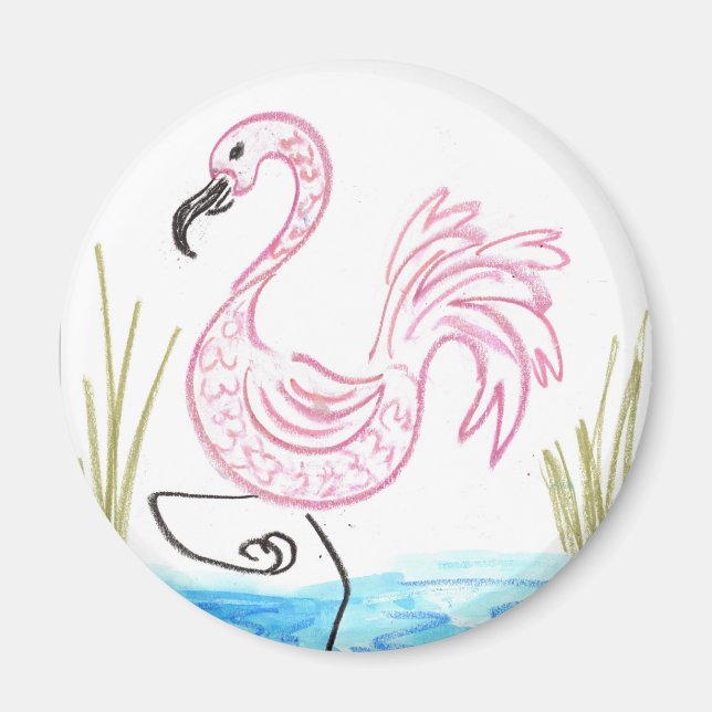 Íman Flamingo Rosa #13 (Frente)