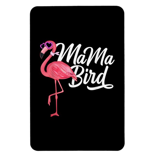 Íman Flamingo Theme Birthday Gift - Mama Bird Flamingo (Vertical)
