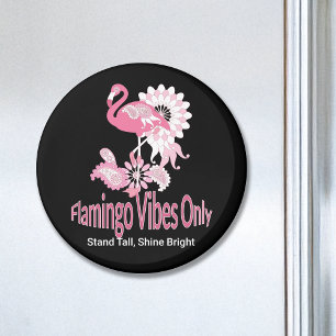 Íman Flamingo Vibi Apenas Flamingo Rosa Branca