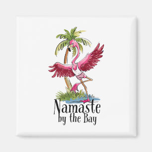 Íman Flamingo Yoga Namaste Pelos Coqueiros Praia Vi