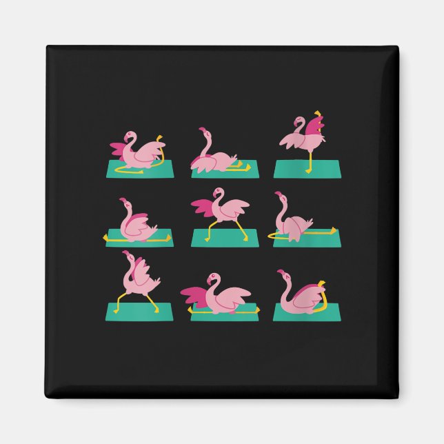 Íman Flamingo Yoga Pose Exercício De Meditação (Frente)