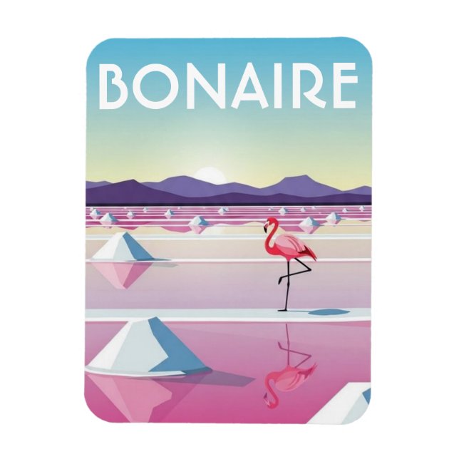 Íman Flamingos em Bonaire Caribe Holandês (Vertical)