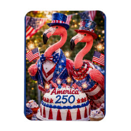 Íman Flamingos Feliz 250º Aniversário América 4 de Julh