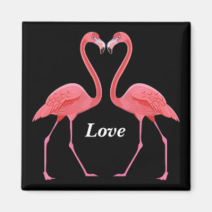 Íman Flamingos Heart Shape
