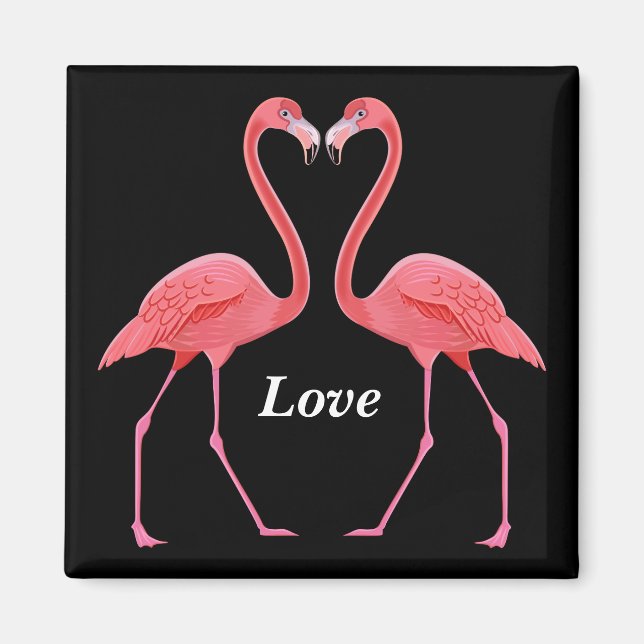 Íman Flamingos Heart Shape (Frente)