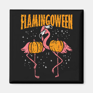 Íman Flamingoween Abóbora Flamingos Pássaro Engraçado H