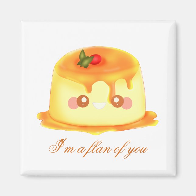 Íman Flan Espanhol de Caramelo Suave e Cremoso (Frente)
