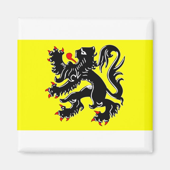 Íman flanders, bandeira da bélgica (Frente)