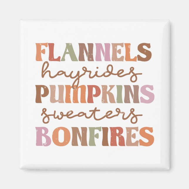 Íman Flannels Pumpkins Bonfire (Frente)