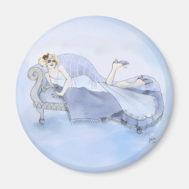 Íman Flapper em azul (Frente)