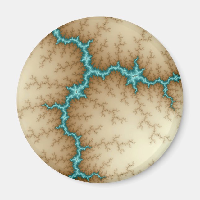 Íman Flash azul - Fractal (Frente)