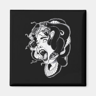 Íman Flash de tatuagem de trabalho negro do Medusa