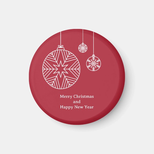 Íman Flat Holiday Card (Frente)