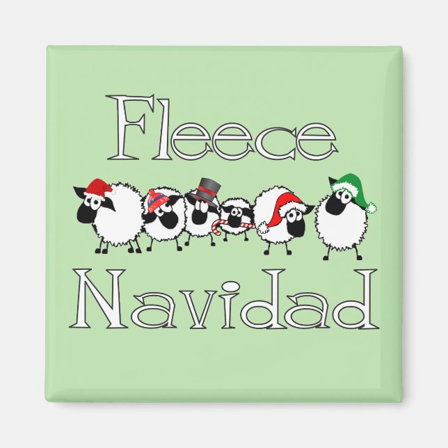 Íman Fleece Navidad Imã de geladeira (Frente)