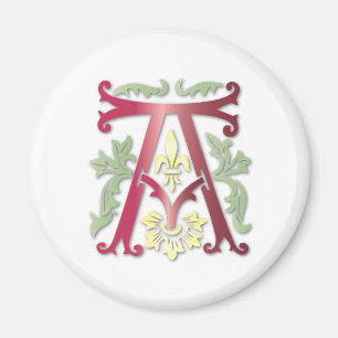 Íman Fleur-de-lis A Monograma