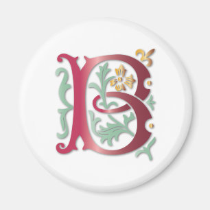Íman Fleur-de-lis B Monograma