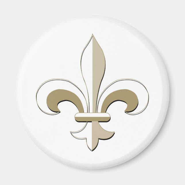 Íman Fleur de lis - Dourado (Frente)