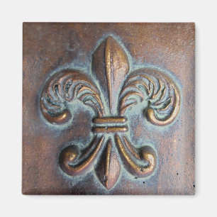 Íman Fleur De Lis, Impresso De Olho De Cobre