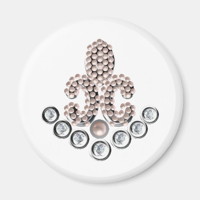 Íman Fleur De Lis-jeweled (Frente)