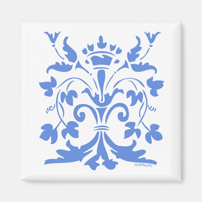 Íman Fleur de lis Queen (azul) (Frente)