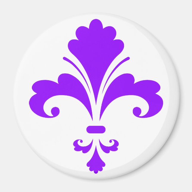 Íman Fleur-de-lis violeta (Frente)