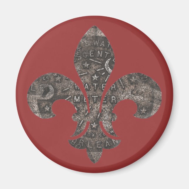 Íman Fleur De Lis Water Meter Lid (Frente)