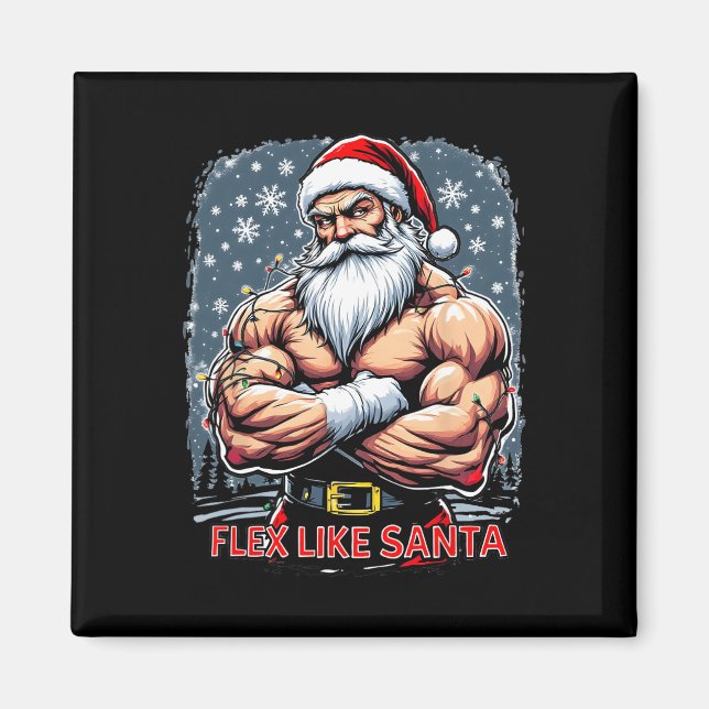 Íman Flex Like Santa Claus Bodybuilding Gym Wo (Frente)