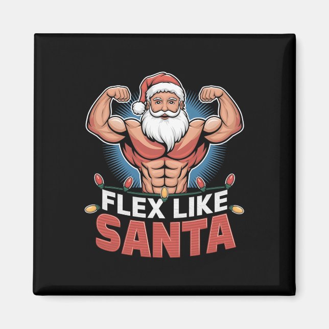 Íman Flex Like Santa Claus Bodybuilding Gym Wo (Frente)