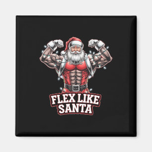 Íman Flex Like Santa Claus Bodybuilding Gym Wo
