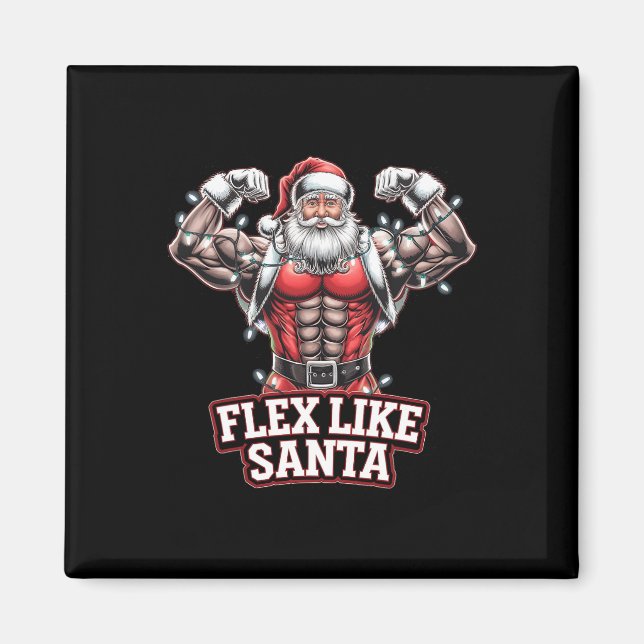 Íman Flex Like Santa Claus Bodybuilding Gym Wo (Frente)