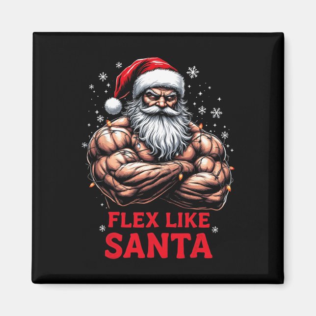 Íman Flex Like Santa Claus Bodybuilding Gym Wo (Frente)