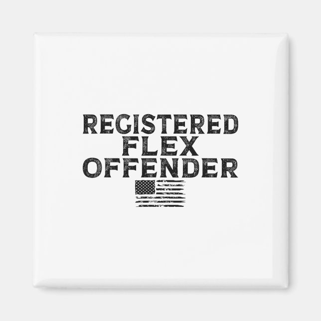 Íman Flex Offender Registrado Funny Bodybuilding Workou (Frente)