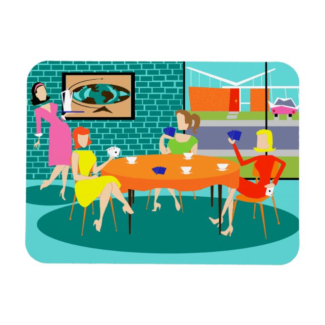 Íman Flexi Magnet para jogos de cartas semanais retrô f (Horizontal)