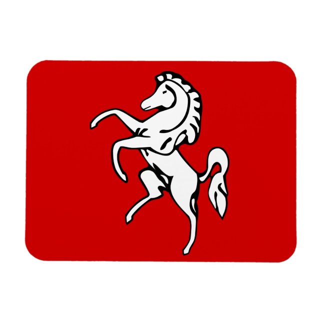 Íman Flexible photo magnet with flag of Kent County (Horizontal)