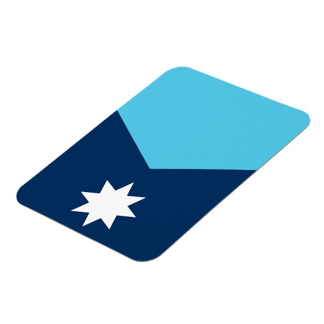 Íman Flexible photo magnet with flag of Minnesota, USA (Left Side)