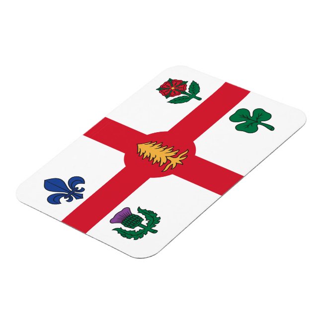 Íman Flexible photo magnet with flag of Montreal (Left Side)