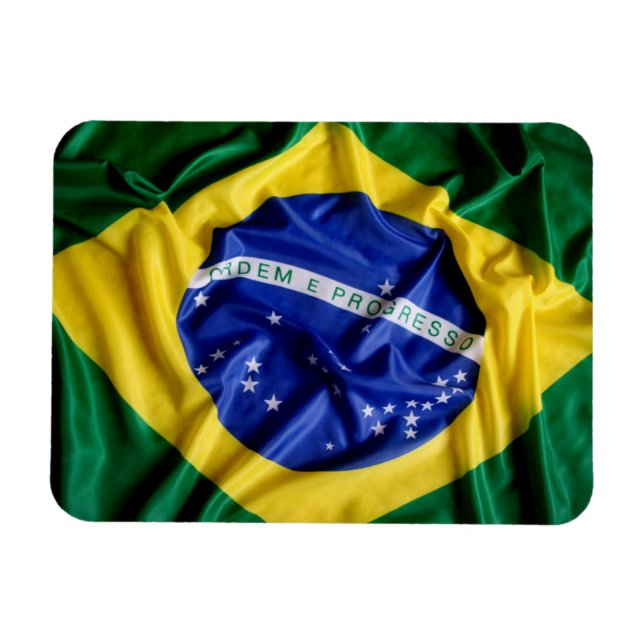 Íman flexível com bandeira brasileira (Horizontal)